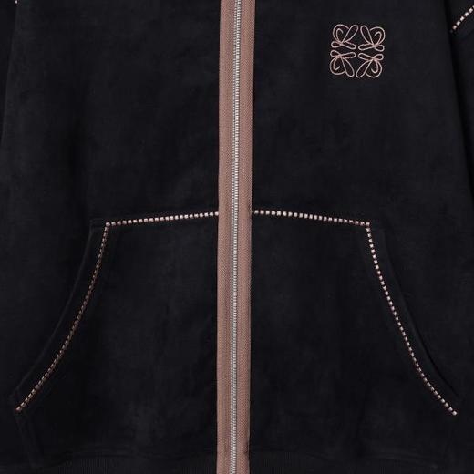 WT263SDSA男士秋冬新款痞帅男装潮牌撞色拉链立领连帽卫衣百搭开衫外套 商品图3