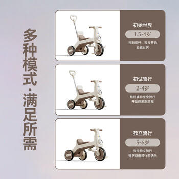 ANGI BABY儿童三轮车1-3-6岁脚踏车自行车宝宝手推车轻便遛娃神器 商品图6