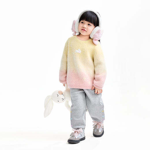 【实体店同款】女童全腰针织长裤冬季新款安奈儿童装XG546094 商品图3