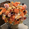 《秋意浓🍁🌰🍂》奶油桃子欢乐颂玫瑰郁金香秋葵花篮 商品缩略图3