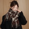 67-180CM【自然垂坠保暖好❗️亲肤柔软厚实】2025韩版新款编织田字格围巾仿羊绒流苏披肩秋冬高级感加厚围脖。hb 商品缩略图0