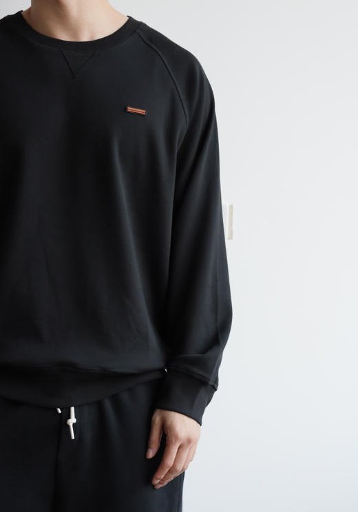 E.Z 双面针织宽松插肩圆领卫衣 WY926 商品图0