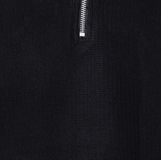 259626SDSA秋冬新款痞帅男装潮牌纯色半拉链翻领毛衣简约休闲套头上衣 商品图3