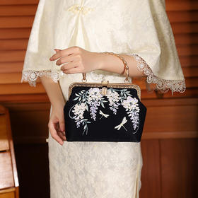 【紫藤林】精美刺绣手提包QB-紫藤林