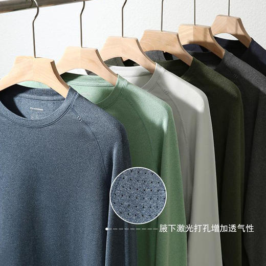 【无骨缝制 磨毛暖皮 腋下散热孔】PATERND专柜正品 Metal Vent Tech男士运动磨绒长袖T恤#2828（下单3-7天发货） 商品图1