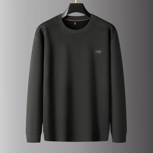 【加绒】【DPS】大依优型大码男装圆领针织打底衫绵羊毛桑蚕丝加绒卫衣休闲百搭加肥加大码 商品图2