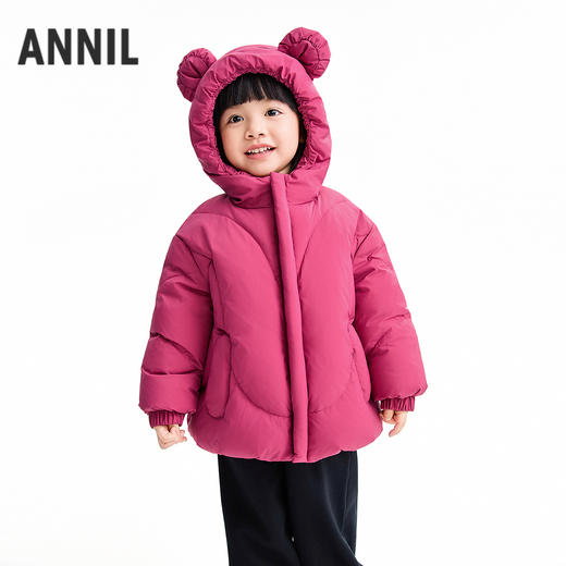 【实体店同款】男女童中长款羽绒服冬季新款安奈儿童装XM545455 商品图2