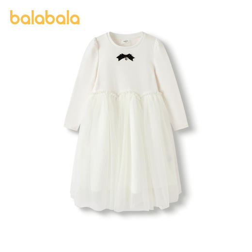巴拉巴拉童装儿童裙子女童连衣裙2025秋新款中幼童甜美拼接网纱裙 商品图4