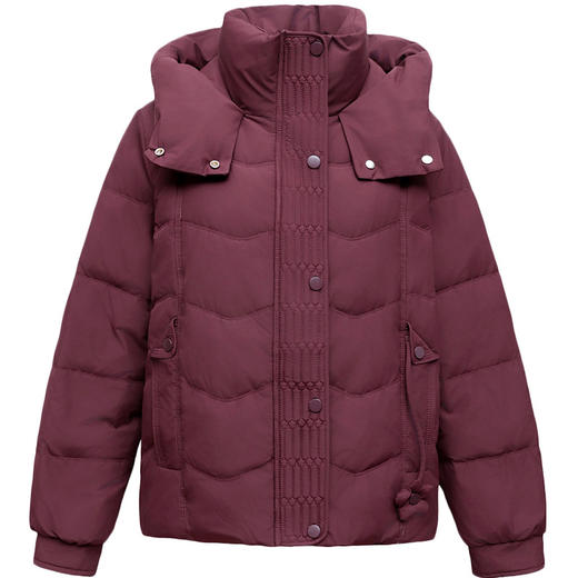 QYM 25XYY07-Y连帽防风保暖白鸭绒厚款羽绒服外套 商品图4