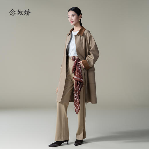 【商场同款】CNT4856 “ 都市裤 ” 微喇咖色职场裤 拉长腿部线条显高显腿长 裤侧撞色拼条设计 雅致耐看 商品图11