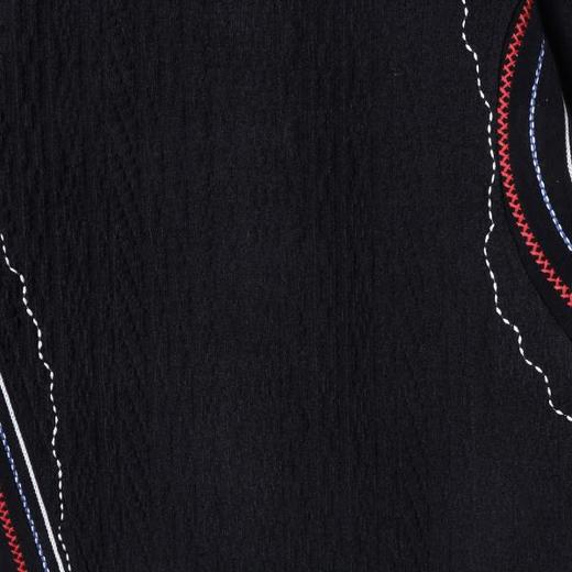 52135SDSA男士秋冬新款痞帅男装简约肌理感撞色线条圆领卫衣百搭时尚 商品图3