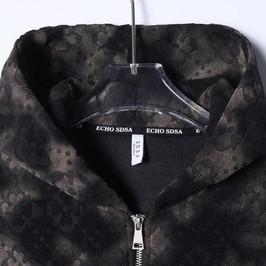 WT264SDSA男士秋冬新款痞帅男装复古扎染割破拉链连帽卫衣百搭开衫外套 商品图2