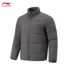 李宁男子冬季羽绒服外套AYMU083-3曜石灰