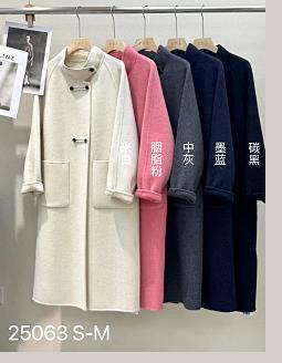 585063立领一字扣长大衣 商品图2