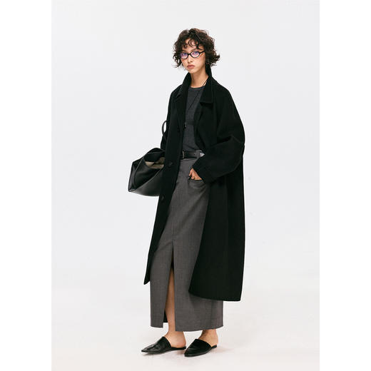 棉仓3661018001-【格雷象限】纸片人含羊毛半身裙前后两穿H版型 商品图3