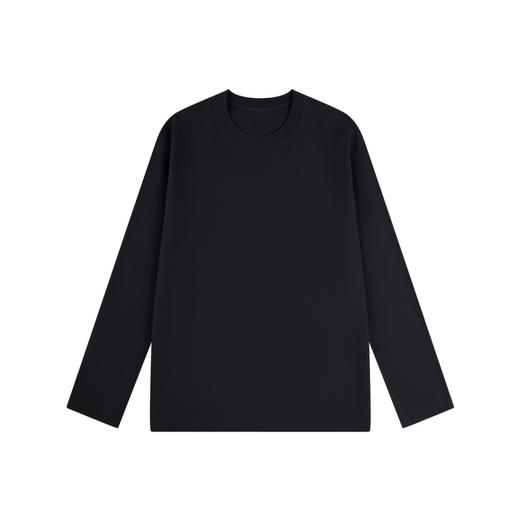 【230克纯棉打底衫】秋冬全棉重磅圆领纯色长袖 男女T恤宽松打底衫 商品图6