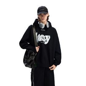 明星同款 IDEVERRAY秋装雅丹风卫衣重磅加绒连帽上衣男女生情侣装