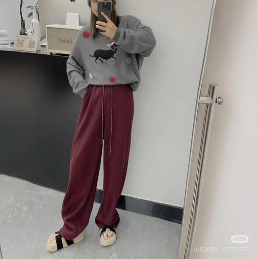 加绒加厚小花卫裤运动裤 商品图6