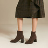 【静音系列】千百度粗高跟弹力袜靴女秋冬新款时装靴短靴子A25588508 商品缩略图2