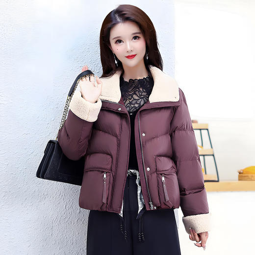 QYM 58838-Y毛领羽绒服厚款保暖羽绒服时尚休闲外套 商品图0