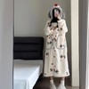 【秋冬季新款加绒加厚保暖斗篷睡袍】网红同款可爱软妹珊瑚绒法兰绒连帽少女家居服套装 商品缩略图8