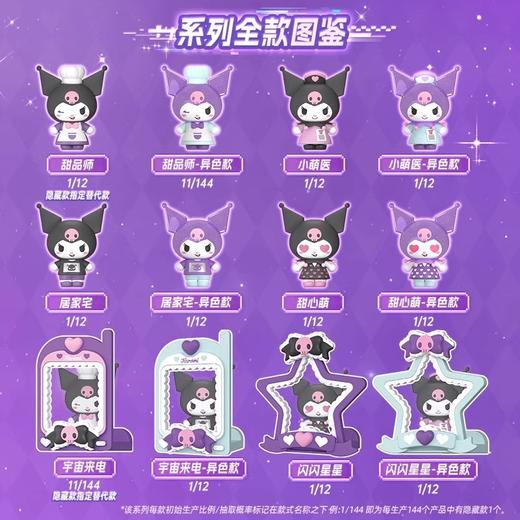 布鲁可 嗒豆 三丽鸥家族系列 百变库洛米 12只/盒 盲盒 商品图0