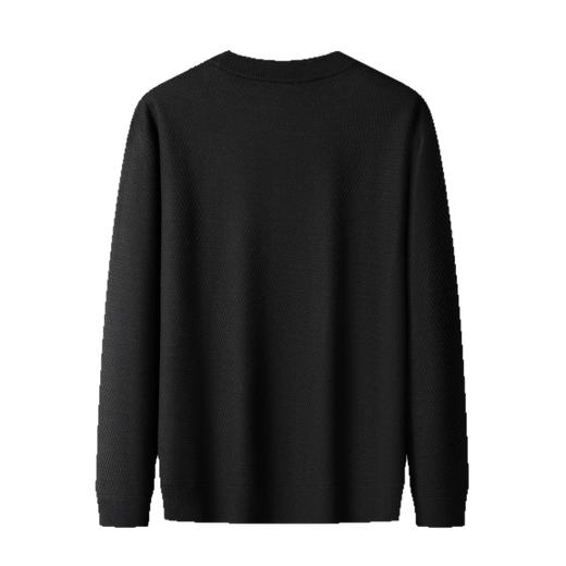 【加绒】【DPS】大依优型大码男装圆领针织打底衫绵羊毛加绒卫衣休闲百搭加肥加大码 商品图4