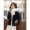 鹿向南「安妮心事」百搭黑色连帽拉链卫衣开衫女秋季慵懒宽松外套L58869 商品缩略图2