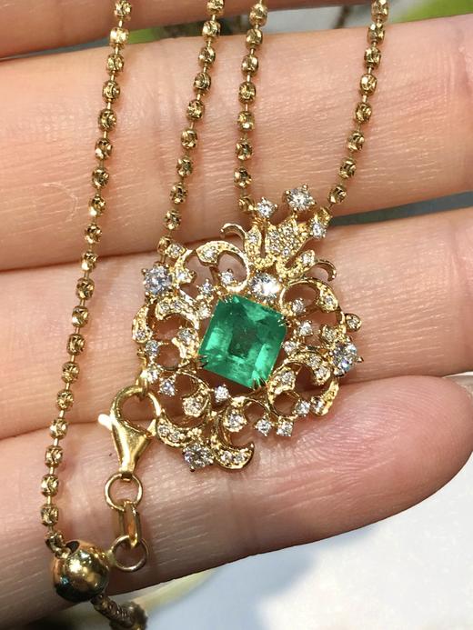 1.14ct刻面祖母绿吊坠 商品图1