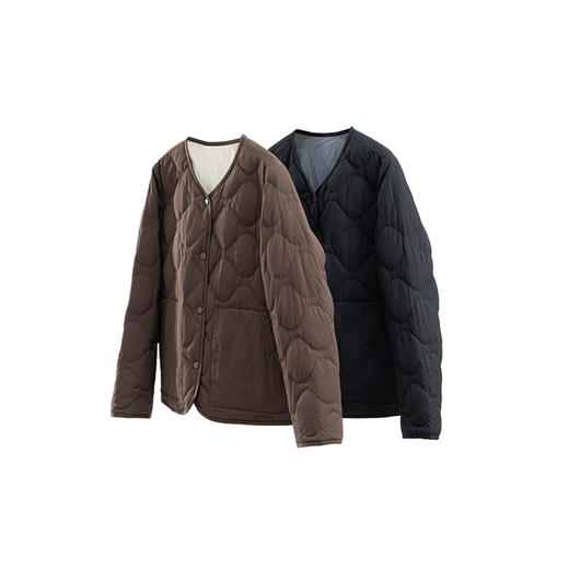 特绽放713朵/暖芯菱格羽绒服·90白鹅绒双面穿轻薄短款羽绒服新款 商品图4