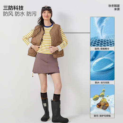 秋冬保暖颠覆来袭！【DUBAILI--男女同款科技三防羊毛马甲】防风防水防污性能、羊毛填充更轻盈/更保暖/更透气、简约立体剪裁版型、斜插兜+后背精妙横切设计、百搭造型解锁秋冬新时尚 商品图3