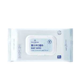1号会员店（One's Member）加厚婴儿手口湿巾 100%植物纤维 厚实无味湿纸巾 80片/包 商品图1