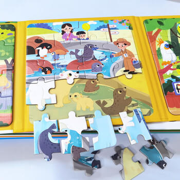 大眼小娃儿童磁力拼图1-3-6岁宝宝磁吸益智玩具2岁男孩女孩生日礼物农场 商品图1