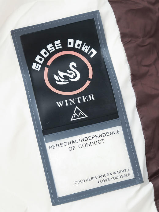 【鹅绒】深棕色连帽中长款羽绒服 秋冬宽松廓形拉链保暖面包服外套 商品图5