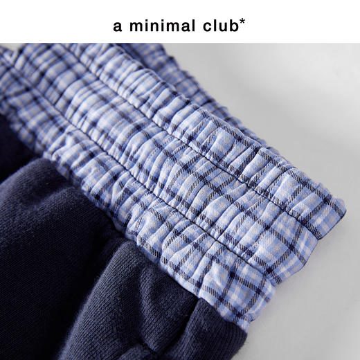 a minimal club格纹撞色裤腰直筒休闲卫裤水洗微吊档AM59SP07 商品图4