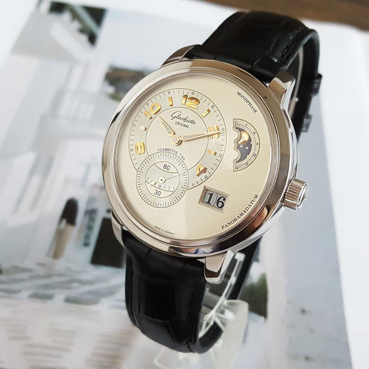 【95新】Glashütte Original 格拉苏蒂90-02-31-14-05原创自动机械机芯月相显示PANOMATICLUNAR XL月相腕表系列42MM（男款）18K白金200925TJ05 商品图2