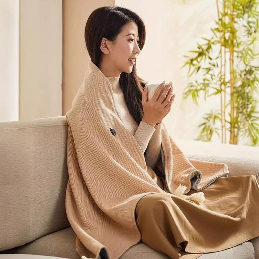 倍集 云裳披毯加热披肩 15秒速热 智能控温 3档可调 披肩设计 可水洗 标准款/升级款 商品图1