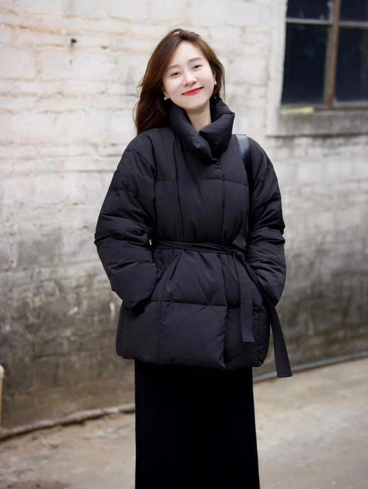 【百图lulu定制】【可颂羽绒服】90白鸭绒 厚充绒量 一手长 收腰羽绒服 商品图0