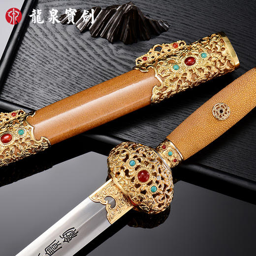 镀金鱼皮太宗剑-张叶胜大师作品（未开刃） 商品图2