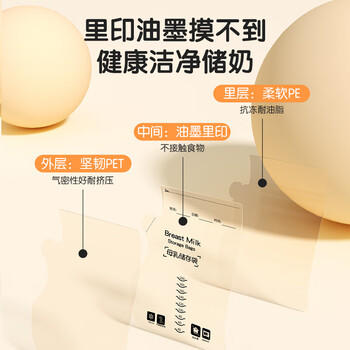 安可新储奶袋30片一次性母乳袋保鲜存奶袋大容量集奶器进出口分离200ml 商品图5