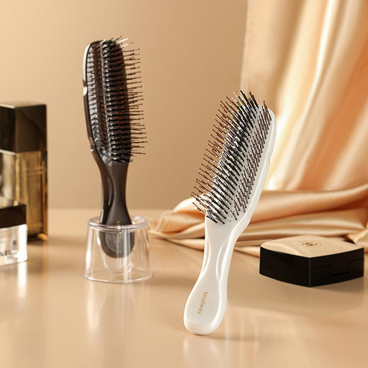 【72小时内发货】有专利的头皮养护梳！Modway 养护按摩梳 干湿两用按摩梳 蓬松 洁净 便携 防静电 梳子 常规款/迷你款 商品图13