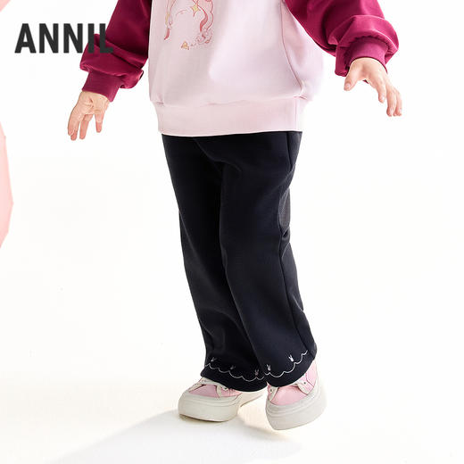 【实体店同款】女童全腰针织夹裤冬季新款安奈儿童装XG546012 商品图0