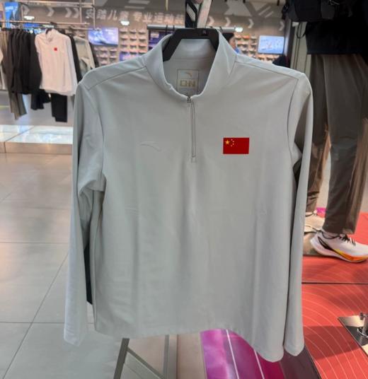 安踏套头卫衣男2025冬季新款半开襟薄绒翻领长袖上衣152547412N 商品图1