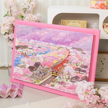 猫的天空之城拼图成年人拼图1000片岚山樱之旅国风国潮高难度拼图女生节礼物 商品图7