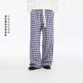 oneup法兰绒格子长裤（男女同款）