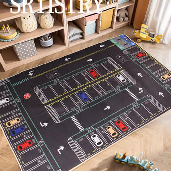 TaTanice停车场地垫儿童游戏爬行垫卧室早教阅读区地毯玩具男孩生日礼物 商品图3