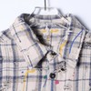 SDSA男士秋冬新款痞帅男装潮牌撞色格纹磨破泼墨翻领衬衫百搭宽松 商品缩略图1