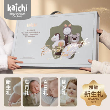 凯驰kaichi新生儿见面礼安抚礼盒高档套装玩具摇铃0-1满月新生礼物 商品图0