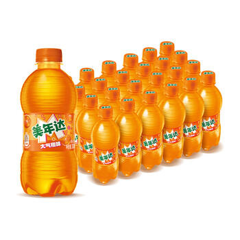 百事可乐美年达 Mirinda 橙味汽水碳酸饮料300ml*24瓶 便携小瓶 整箱装 商品图1