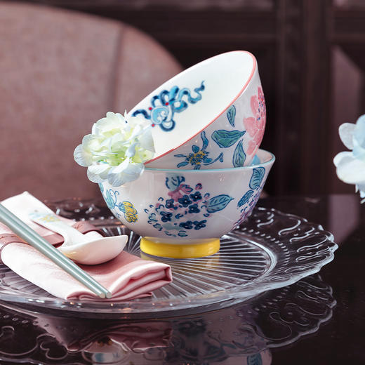 【宫里餐具】 花繁锦色 陶瓷餐具套装 2人套装/4人套装 商品图2